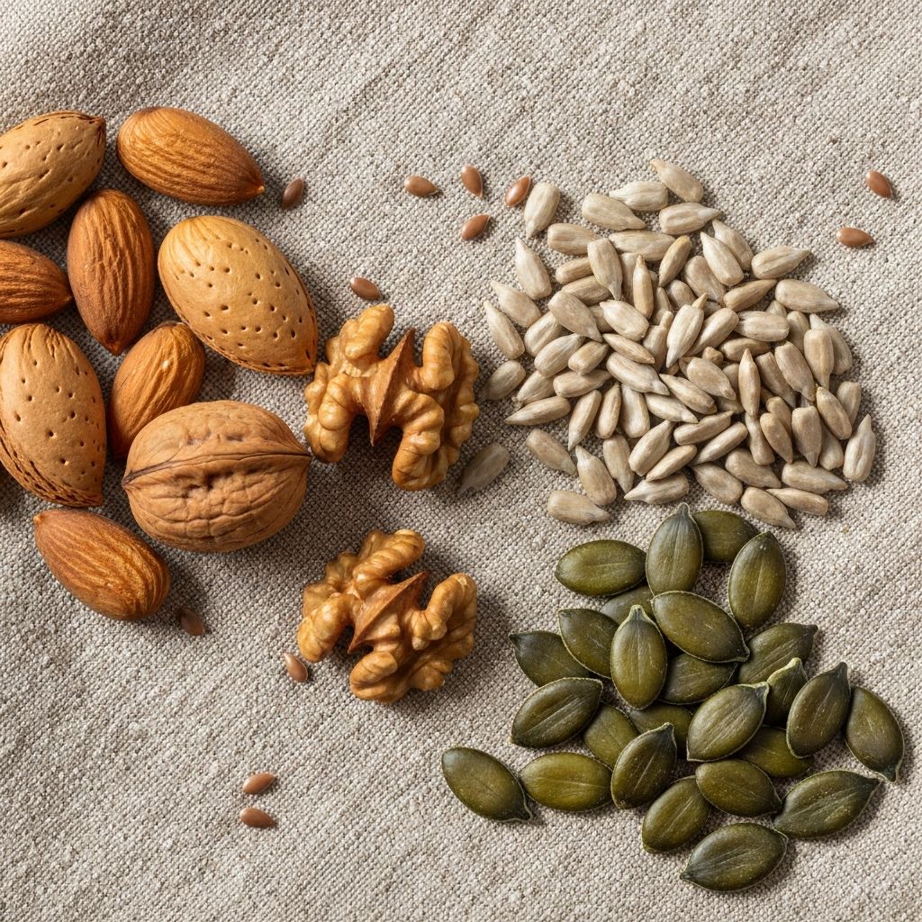 Nuts and seeds - natural sources of zinc and magnesium